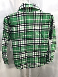 Carter's Black, White, & Green Plaid Shirt Boys 3T