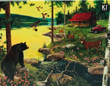 OPEN BOX/UNCOUNTED PUZZLE: KI Puzzles 1000PC Camping Collection Cabin in the Woods