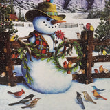 OPEN BOX UNCOUNTED PUZZLE: 1000 PC Springbook Western Snowman