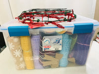 14 Gallon Tote FULL of Crafting Ribbon & Tulle Lots of Wreath Making Supplies!