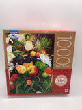 Milton Bradley UNCOUNTED Fruit & Flowers Puzzle 1000 pcs