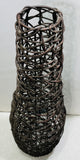 Floor Standing Open Weave Vase Shows Wear 24" tall (LOCAL PICK UP)