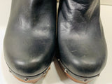 UGG Austrailia 3209 Savannah Boot Black Leather Studded Ladies 8 LT WEAR