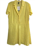 NWT! H&M Divided Dress Yellow with little black Dots Ladies L