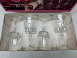 Vintage Lady Victoria Fine Crystal Stemware Imported from France 4 Glasses