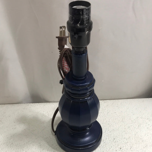 TESTED Table Lamp Plastic Base Navy Blue 12"