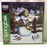 OPEN BOX UNCOUNTED PUZZLE: 1000 PC Springbook Western Snowman