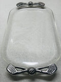 Vintage 1990's Grainware Platter Clear Lucite with Silver Golf Accent Handles 23"