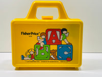 Vintage Toy 1979 Fisher Price Toy Lunch Box Yellow with Thermos