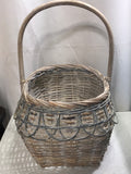 Woven Basket w/ Handle 17" x 13" x 10" (Local Pick Up)