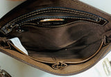 Ellen Tracy Crossbody Purse Small Faux Leather Brown LT WEAR