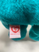 2000 TY Beanie Buddies Collection Teddy Bear 14" TEDDY Teal Green