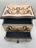 Tabletop 2 Drawer Jewelry / Trinket Box 8" x 5.5" x 8"