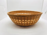 5 PC Basket Set Round Wicker Bread Baskets Vintage (3) 12" / (2) 9"