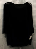 MSK Black Shirt With Silver Jewels Ladies L/XL