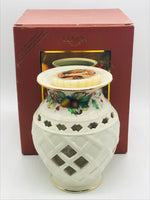 NEW! Lenox Holiday Tartan Fragrance Warmer with Yankee Candle French Vanilla Tart