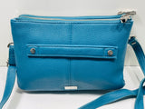 * LT WEAR on TOP EDGE * THIRTY-ONE Street Style Purse Clutch Teal Pebble w/ Detachable Strap