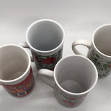 Vintage Royal Norfolk Christmas Mug Set of 4