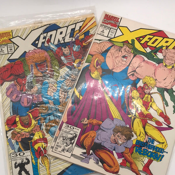 Comic Book: MARVEL COMICS 1992 X-Force 2 Book Set #5, 8 GOOD CONDITION