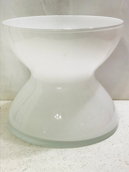 Super Neat White Glass Thing... Vase? Candle Holder? Lighted Pedestal? Lots of Creative Ideas with this! 10" w ide x 9 tall