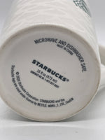 Starbucks SCUFFING White Etched Mermaid Scale Mug 16 oz