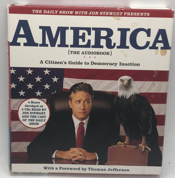 AUDIO BOOK ON CD - JON STEWART - America A Citizens Guide to Democracy Inaction