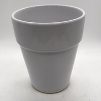 Ceramic Garden Pot White 6"