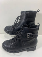 Wonder Nation Ankle Boots Black With Buckles Girls 4 LT WEAR