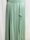 EUC Amsale Bridesmaid/Prom/Ball Gown Dress Sheer Olive Green Ladies 8