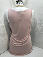 NWT! Express Light Pink Tank Top W/ Cilver Cevron Sequin Ladies M