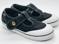 Vans Mary Jane Style Black & White Girls Toddler 10 LT WEAR on HEART