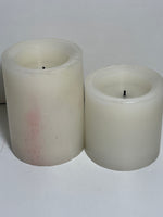 TESTED 2 PC Battery Operated Candle Set Lt Wear/Dings