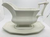 Red Cliff Ironstone Gravy Server with Plate