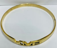 Gold Tone LOVE Bangle Bracelet