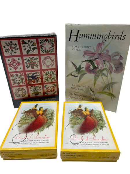 Vintage New Sealed Greeting Cards 4 Sets: New York Public Library/Metropolitan Museum of Art