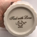 Vintage (NEW!) Lenox Ivory Porcelain "Tied with Love" Bryanna Bud Vase 8.5”