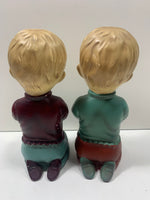 Vintage Norleans Japan Ceramic Praying TWIN BOYS 7"