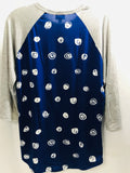 Lularoe Blue and White Swirls Shirt Ladies M