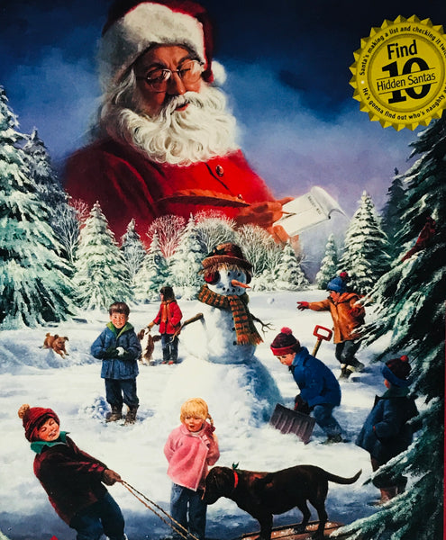 OPEN BOX/UNCOUNTED PUZZLE: Master Pieces 550 PC Santa's Watching