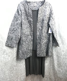 Chico's 3 PC Outfit Metallic Silver Travelers Pants & Tank Top with Beautiful Silver Dress Jacket PERFECT NEW YEARS OUTFIT! Ladies 3