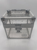 Cabodles Clear Mini Cube Case w/ Silver Stars 5" x 4" x 4.5"