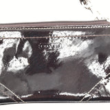 Coach Brown Patent Leather Wristlet LT DAMAGE