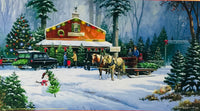 OPEN BOX/UNCOUNTED PUZZLE: Holiday Tradition 1000 PC Puzzle Cut Your Own Tree