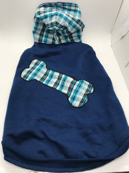 Top Paw Blue Hooded Pet Shirt M