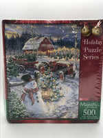 NEW! Unopen Box Majestic Puzzle 500 PC HoIiday Puzzle Series Christmas Party