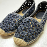 MK Michael Kors Denim Flower Lace Slip On SHOWS WEAR Ladies 6.5