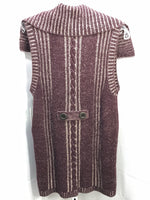 Style & Co. Sweater Vest Burgundy & Beige Ladies S