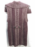 Style & Co. Sweater Vest Burgundy & Beige Ladies S