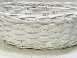 White Wicker Basket 12"