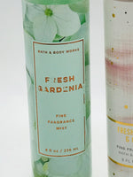 LT USE Bath & Body Works 2 PC Body Fragrance Mist Set: Fresh Gardenia, Fresh Coconut & Cotton